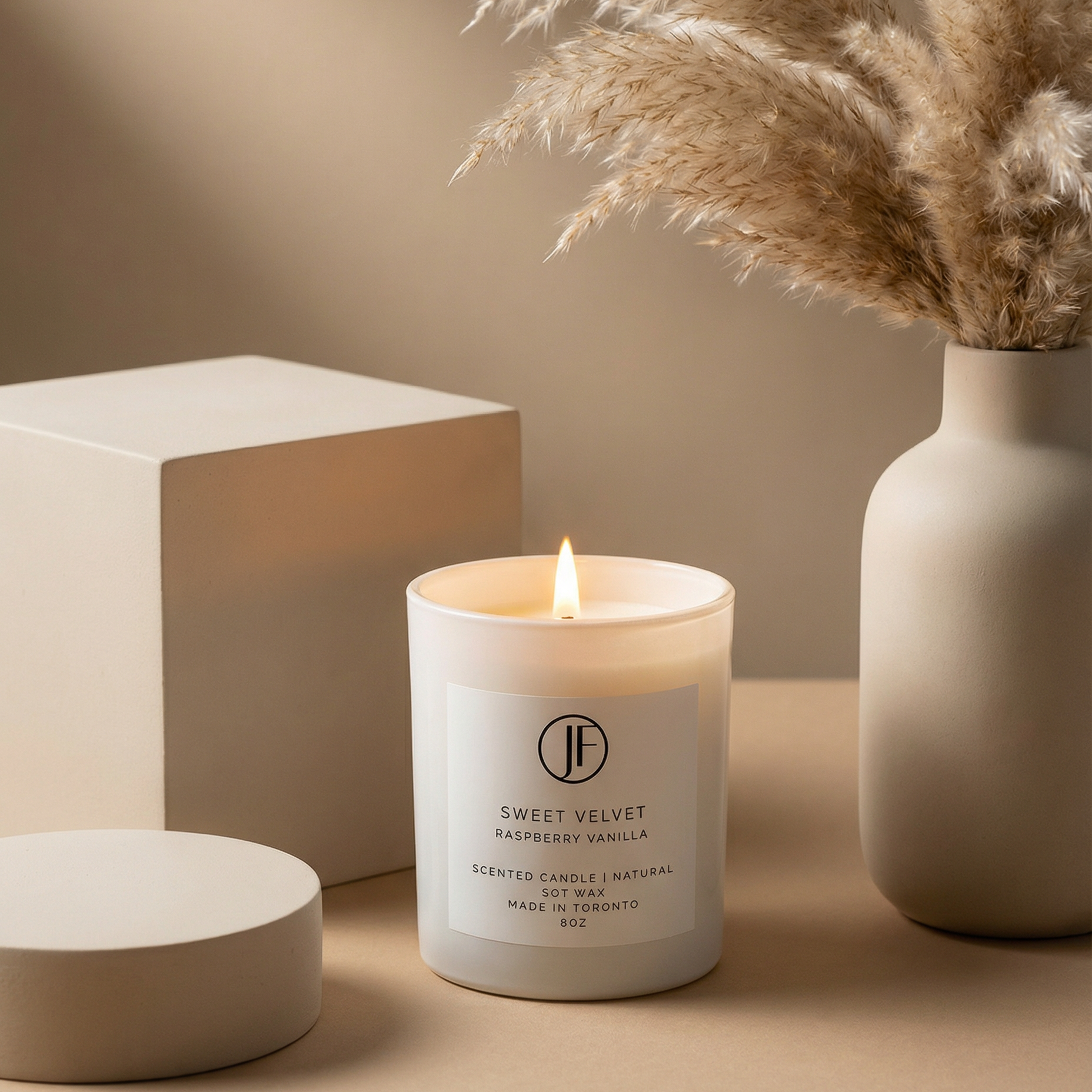 Raspberry Vanilla Scented Candles - Secondary